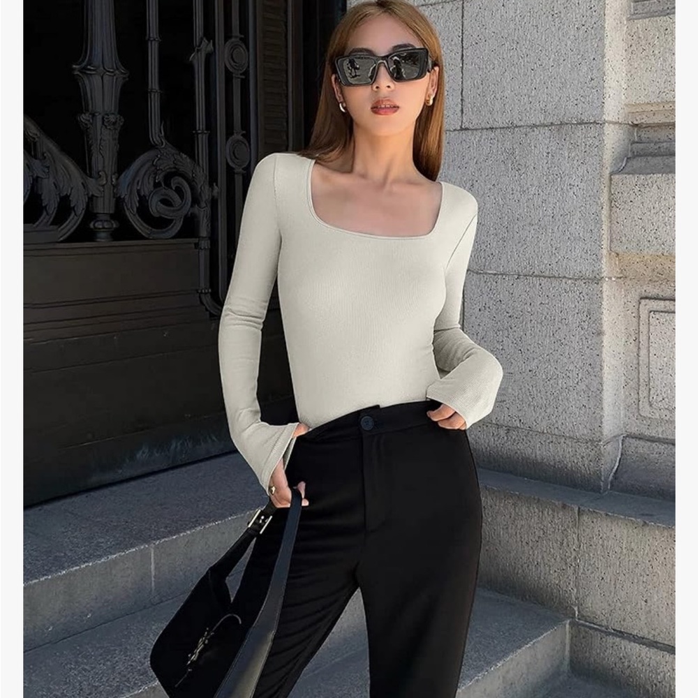 Off White White/Cream Long Sleeve Bodysuit
